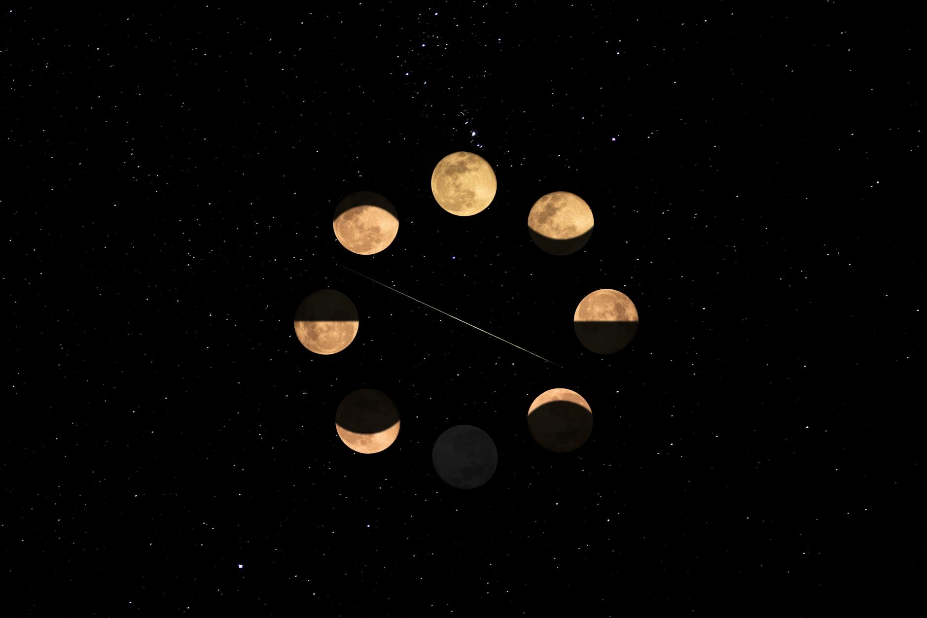 moons on night sky