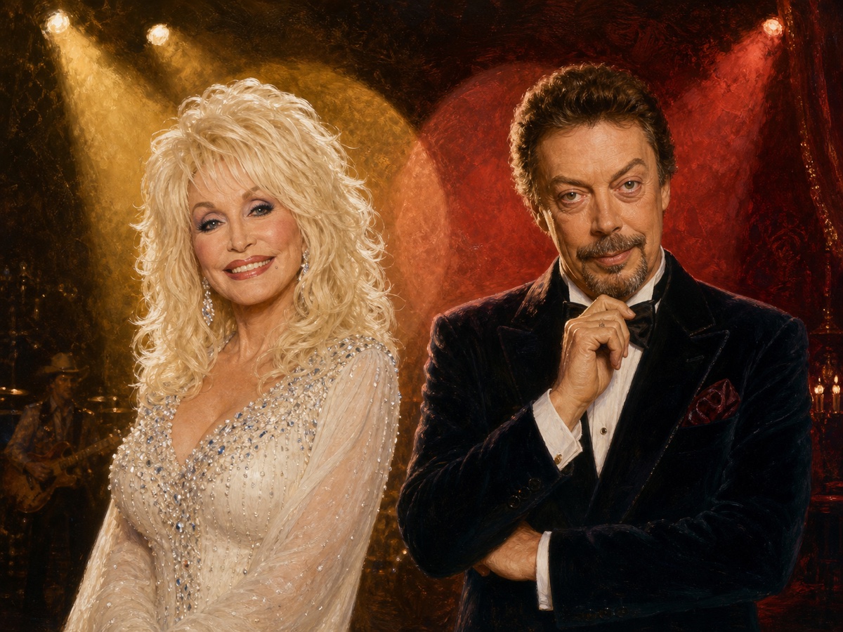 two patron saints of being too much: dolly parton and tim curry