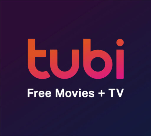Tubi logo on a black background